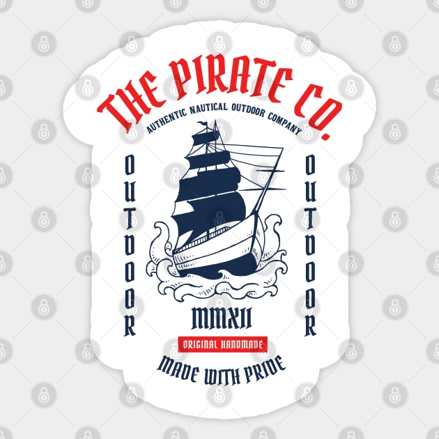 Pirate Sailing The Pirate Co Outdoor Lifestyle Nautical Sticker by MrWatanabe